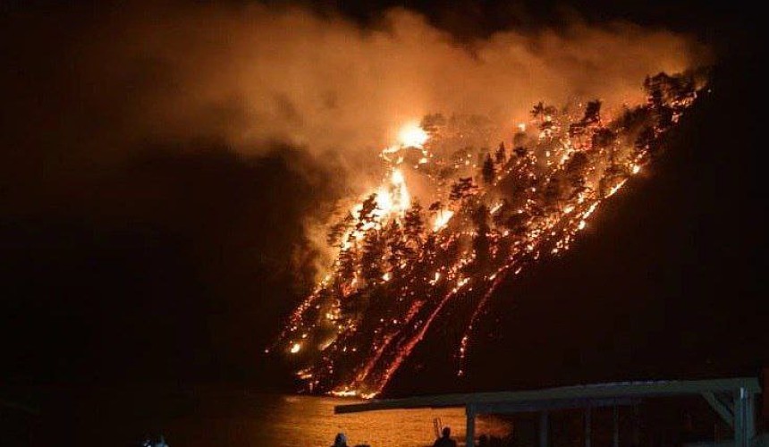 Туристы устроили лесной пожар под Туапсе 