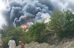 Отель «Аква Вилла» под Туапсе охватило огнем после громкого хлопка