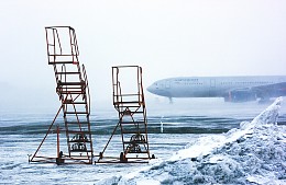 Самолет «Аэрофлота» замерз в Абакане в тридцатиградусный мороз