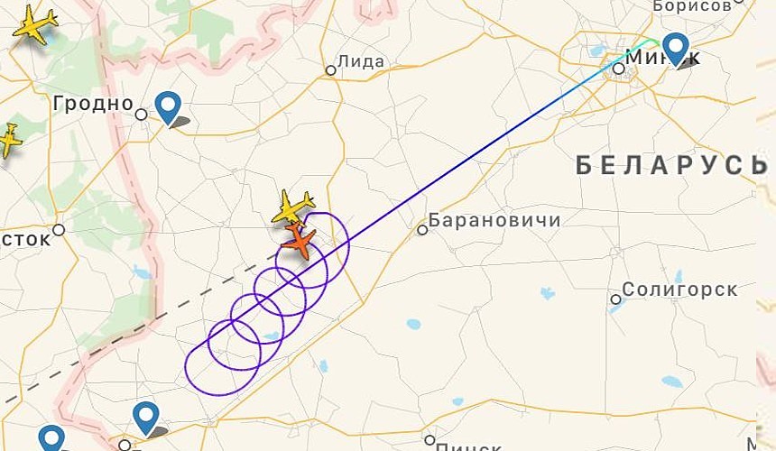 Европейские страны развернули рейс «Белавиа» в воздухе