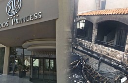 Российские туристы продолжают загорать на пляжах в свободной от пожаров части Родоса